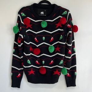 American Stitch ugly Christmas sweater   size L red and black color